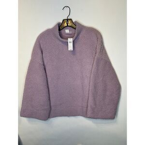 GAP pullover sweatshirt teddy bear cozy warm Lavander/purple‎